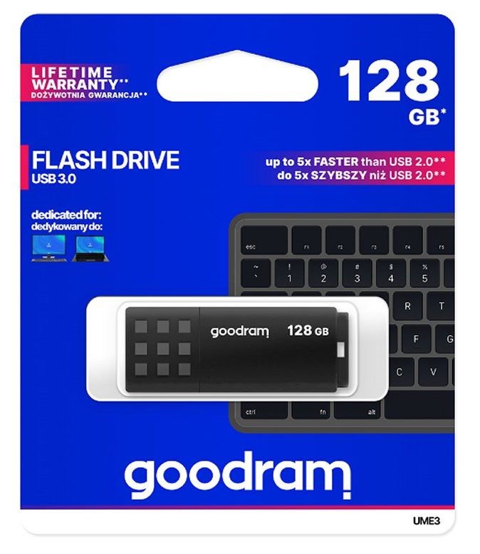 USB Goodram UME3, 128 GB, USB Type-A