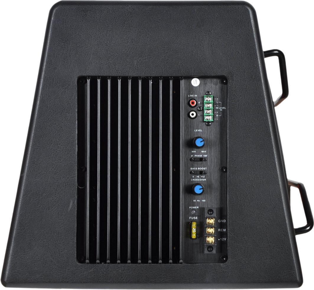 Nënvufer për veturë PeiYing PYBB300X, me amplifikator të integruar, i zi