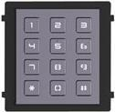 Modul tastierë video interkomi Hikvision, IP65, me ndriçim, gri