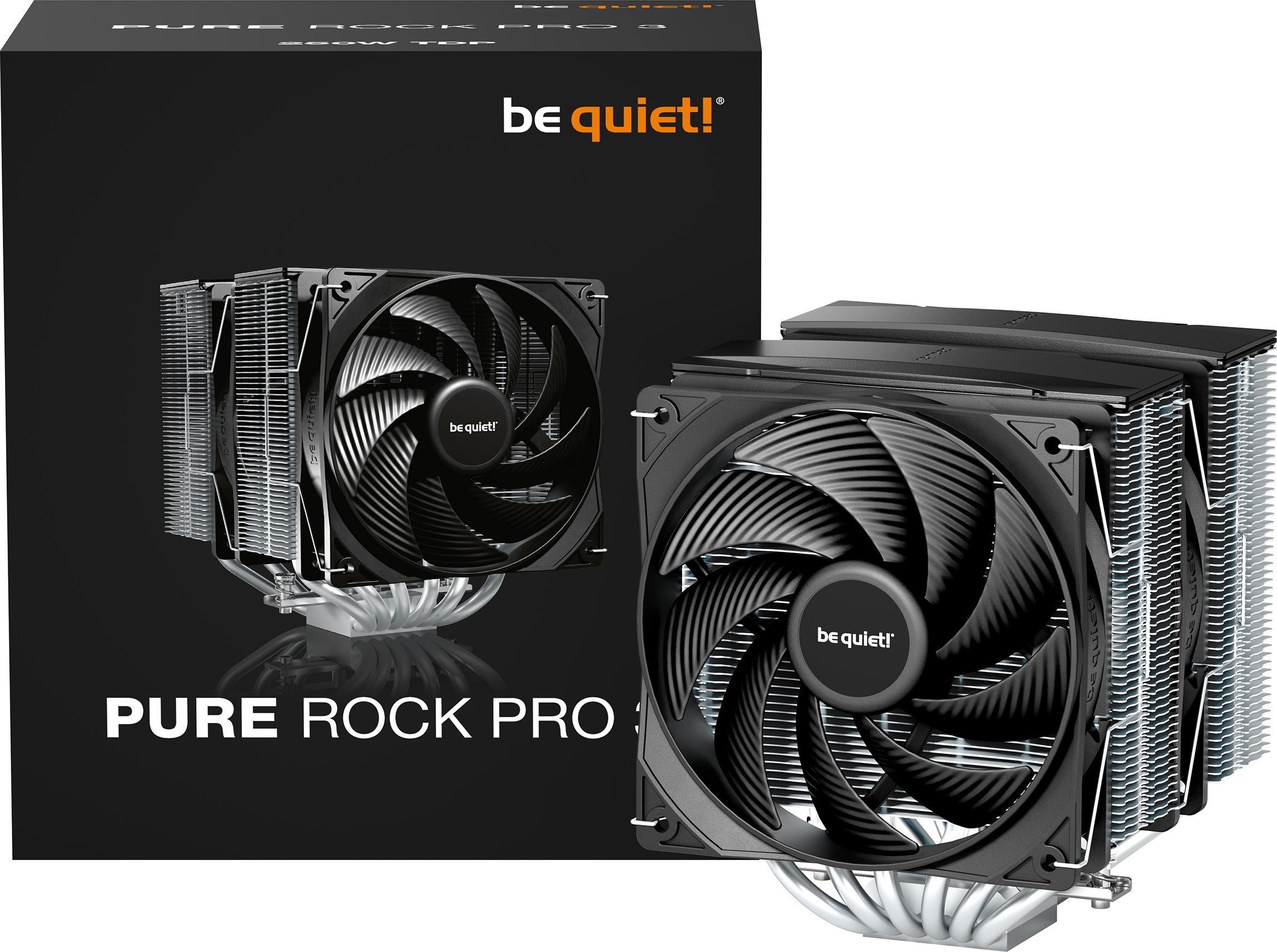 Ftohës CPU Be Quiet Pure Rock Pro 3, 120mm, kompatibil me Intel dhe AMD, i zi