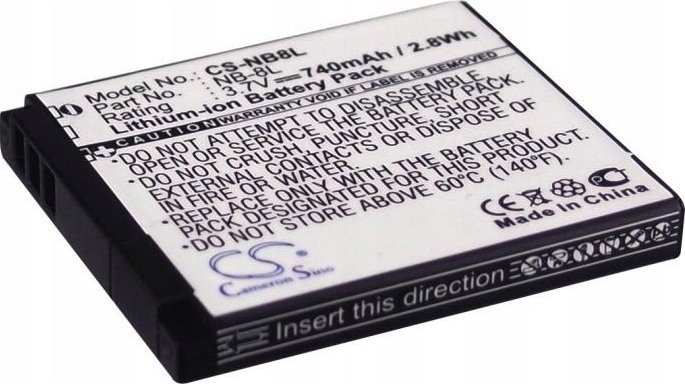 Bateri për kamera Canon Cameron Sino CS-NB8L, 740mAh, Li-ion