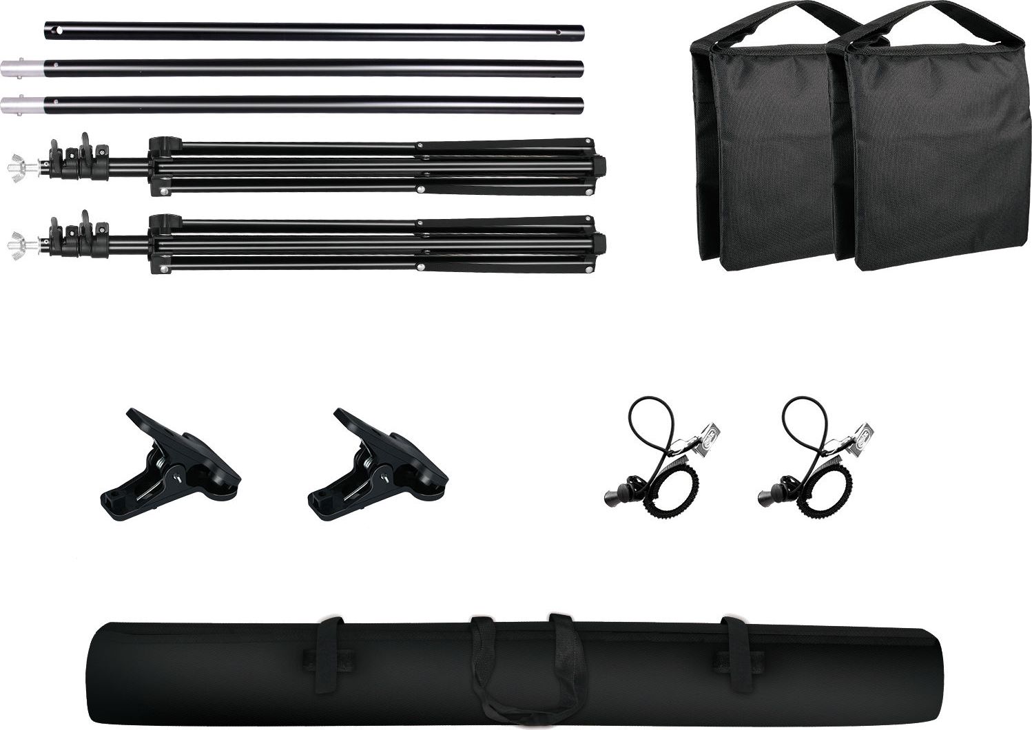 Систем за позадина Mozos BACKGROUND KIT, телескопски, челична конструкција, црн