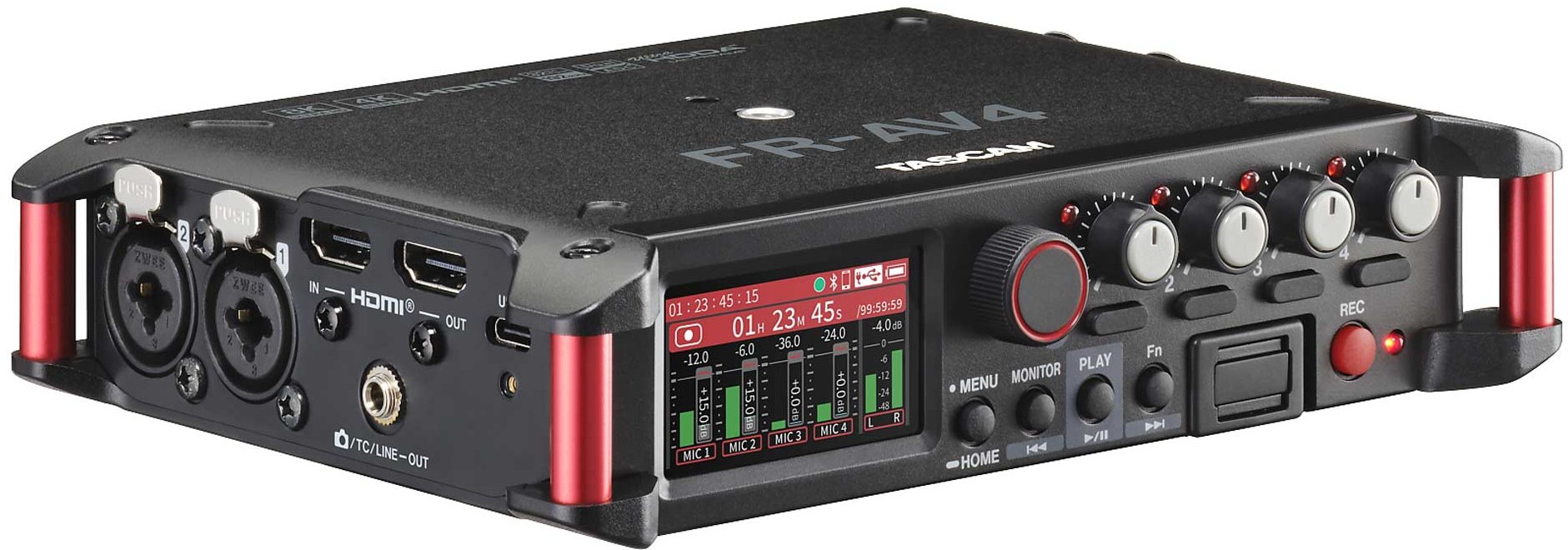 Regjistrues fushor TASCAM FR-AV4, 4 kanale, 32-bit float, i zi