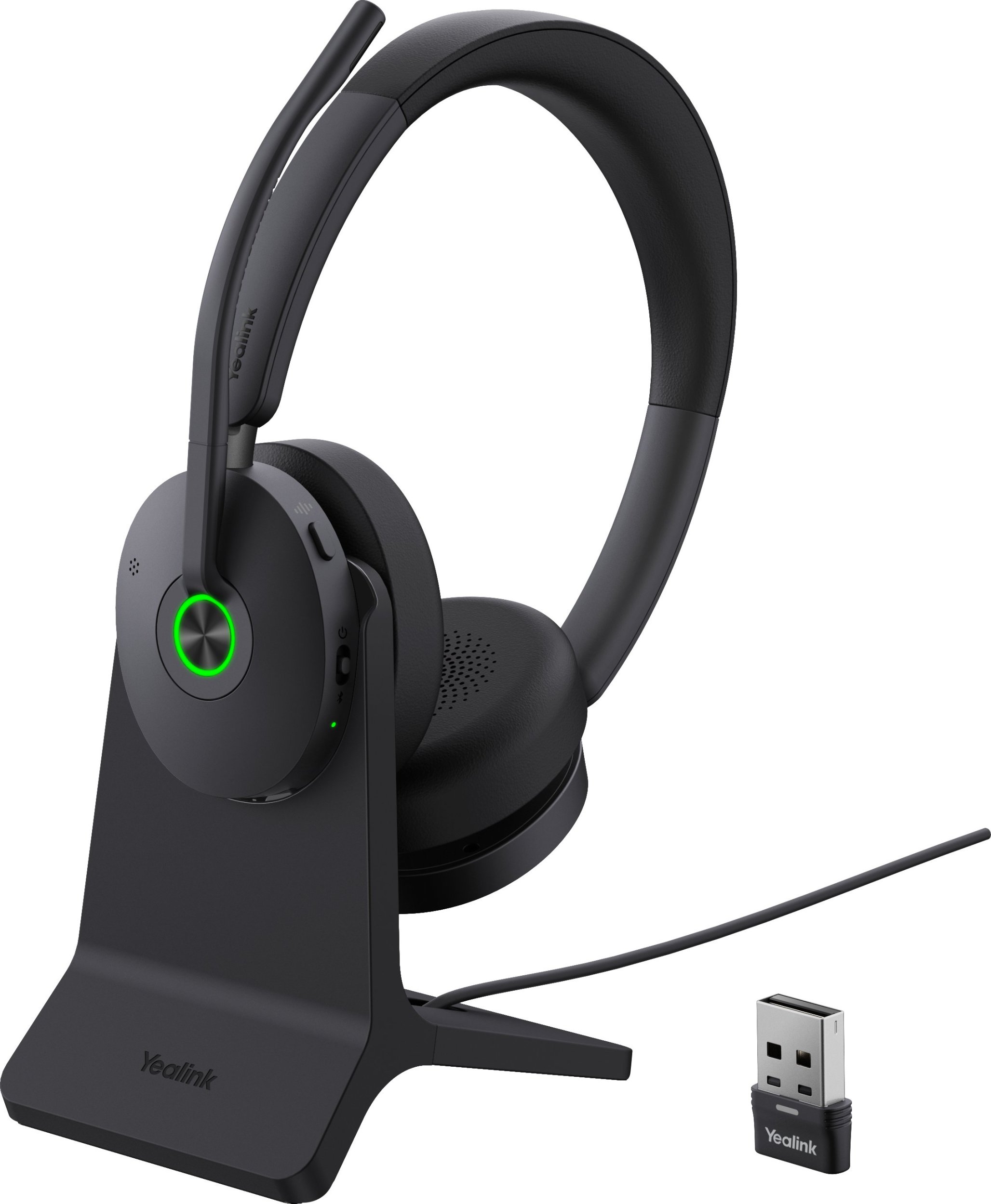 Bluetooth слушалки Yealink BH74 UC со станд, USB C USB A, црни