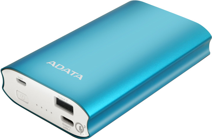 Powerbank ADATA A10050QC 10050mAh, e kaltër 