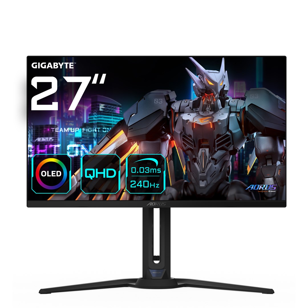 Монитор GIGABYTE AORUS FO27Q2, 27", QHD QD-OLED, црн
