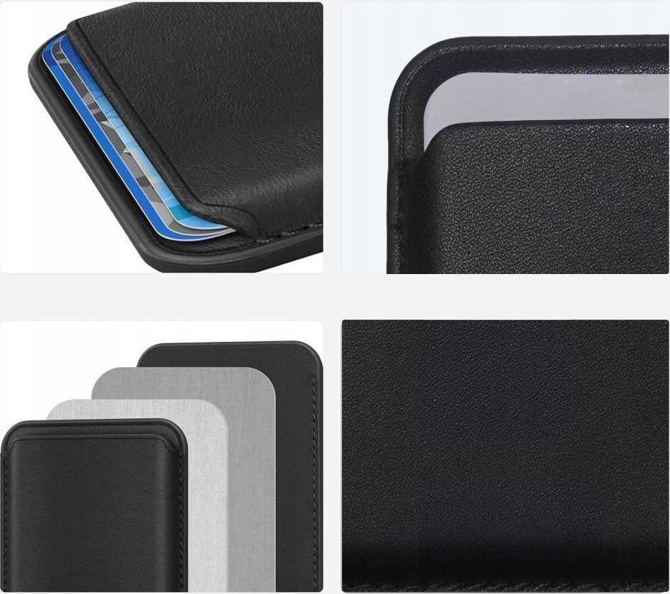 Mbajtëse kartash Tech-Protect MagWallet, magnetike MagSafe, deri 3 karta, karbon