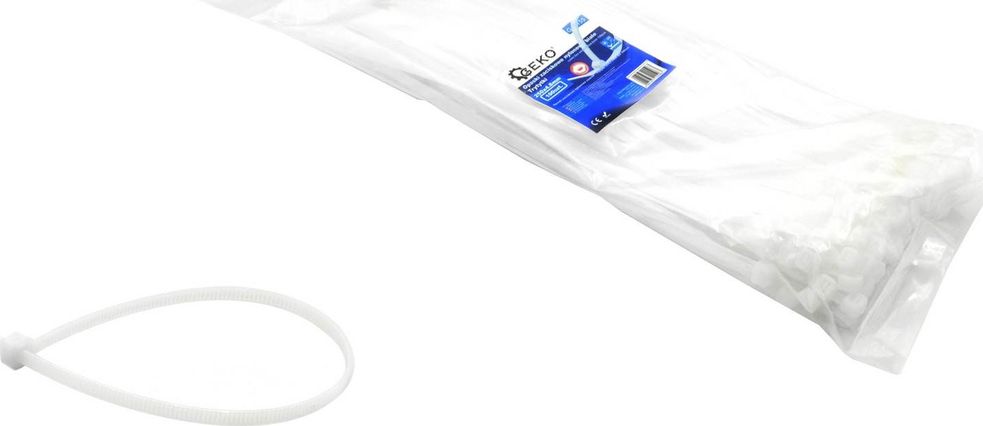 Lidhëse kabllosh pa markë 380 x 4.8mm, paketim 100 copë, të bardha