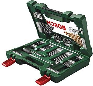 Set aksesorësh Bosch V-Line 2607017195, 91 copë, stërvitje dhe bita, në kuti plastike