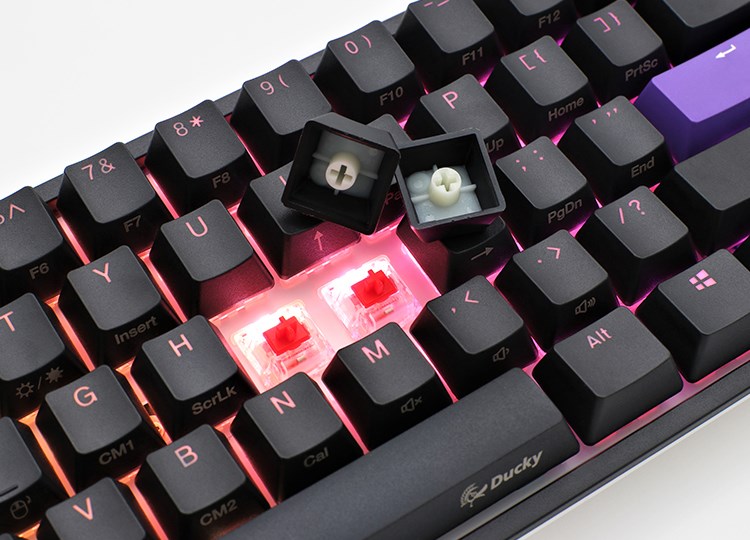 Tastierë lojërash Ducky One 2 Pro Mini, Kailh Red, RGB LED, e zezë