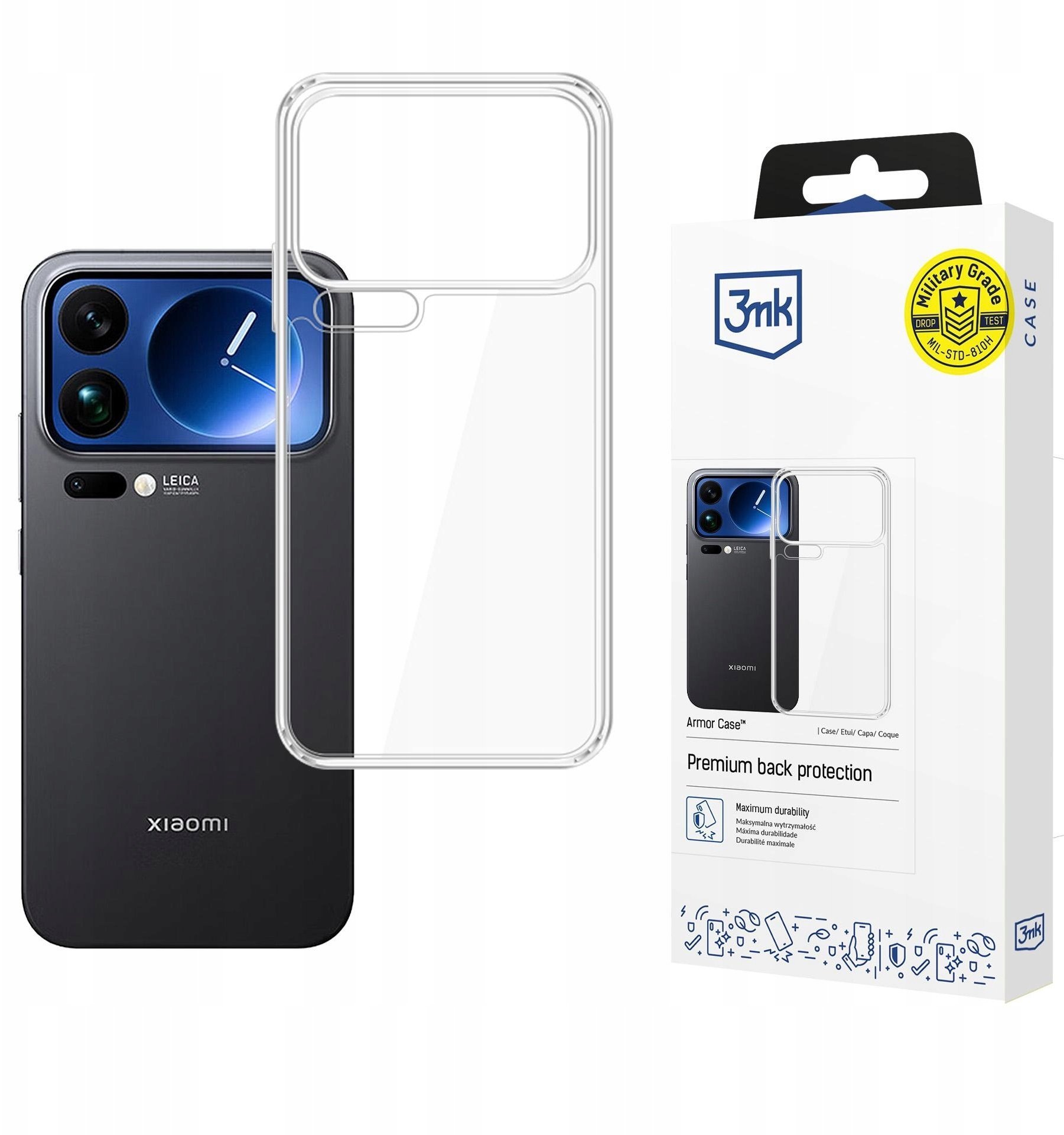 Mbulesë mbrojtëse 3MK Armor Case për Xiaomi 17 Pro, material i qëndrueshëm, transparente