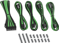 Set zgjatues kabllosh CableMod Cable Kit CM-CAB-CKIT-N86KKLG-R, ModMesh, ATX EPS PCIe, i zi/i gjelbër