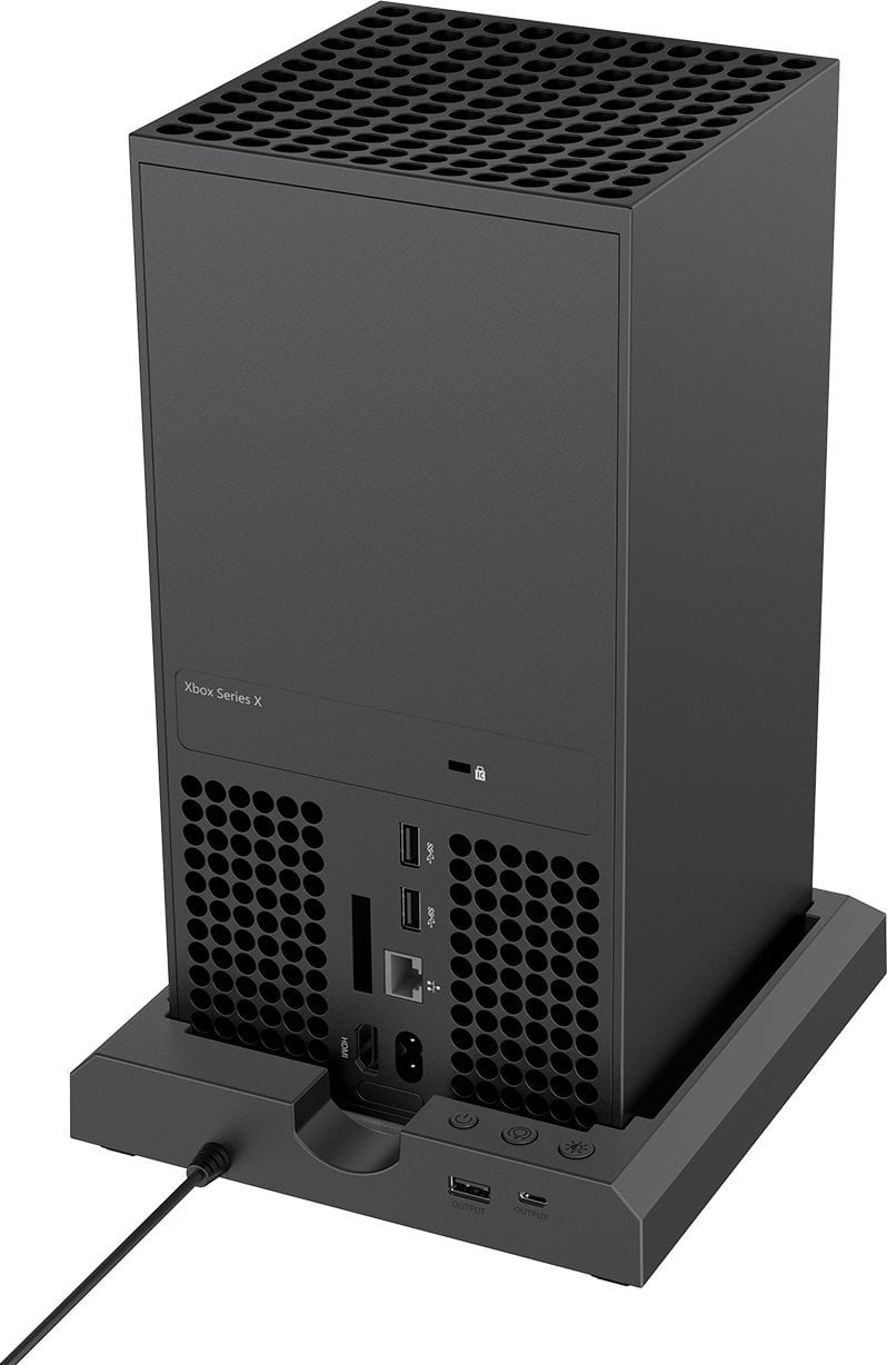 Stendë LED Venom për Xbox Series X, USB, ndriçim me ngjyra, e zezë