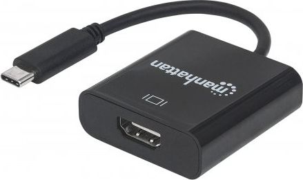 Përshtatës Manhattan USB C - HDMI 151788, i zi