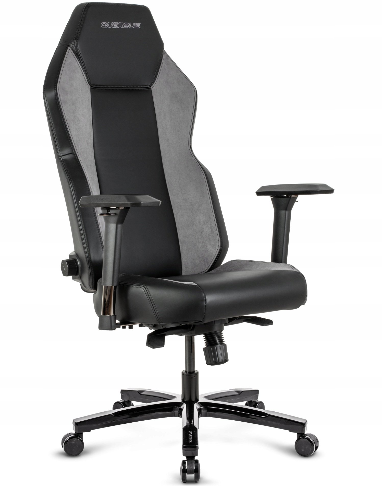 Karrige zyre QUERSUS VAOS.3.2, ergonomike, lëkurë artificiale, titanium gri