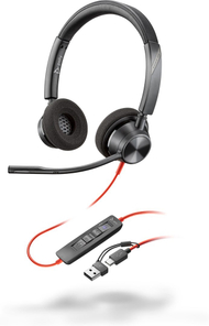 Kufje Poly Blackwire 3320, Stereo, USB-C, MS Teams, të zeza