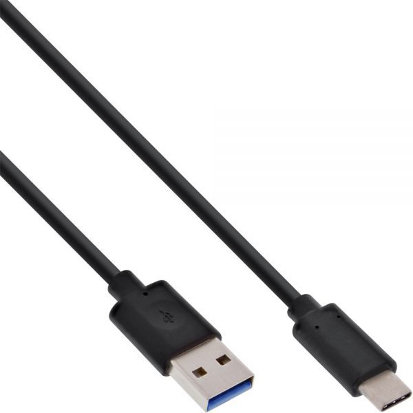 Kabllo USB InLine USB A në USB C, 2 m, USB 3.1, e zezë
