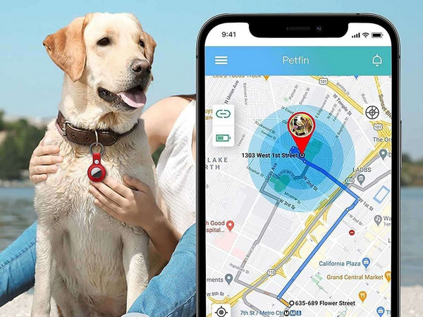 Mbajtëse lëkure Alogy për Apple Air Tag, e kuqe