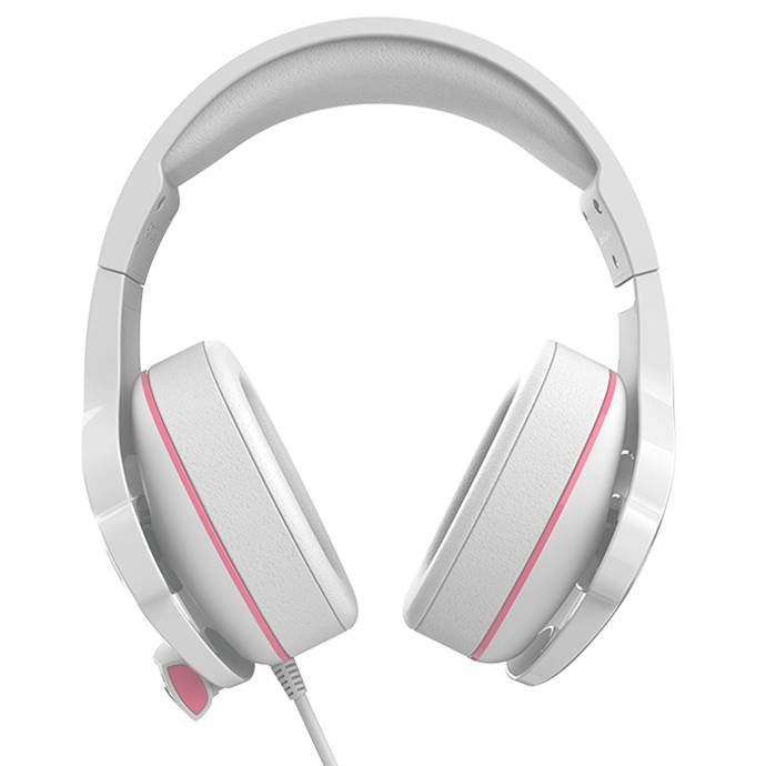 Kufje gaming Sades Ppower SA-726, 3.5mm, me mikrofon, rozë