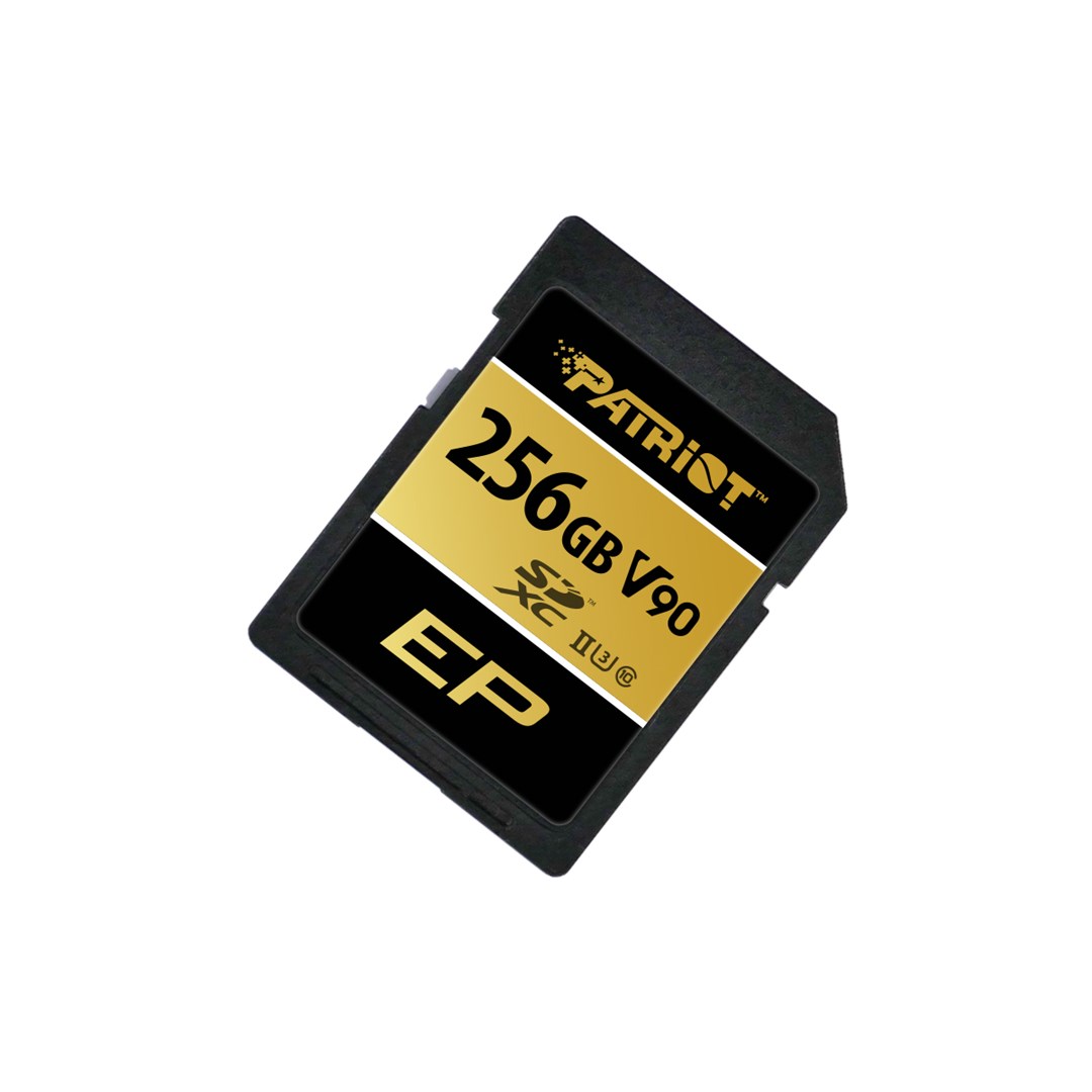 Kartë memorie Patriot V90, 256GB, SDXC, UHS-II, e artë