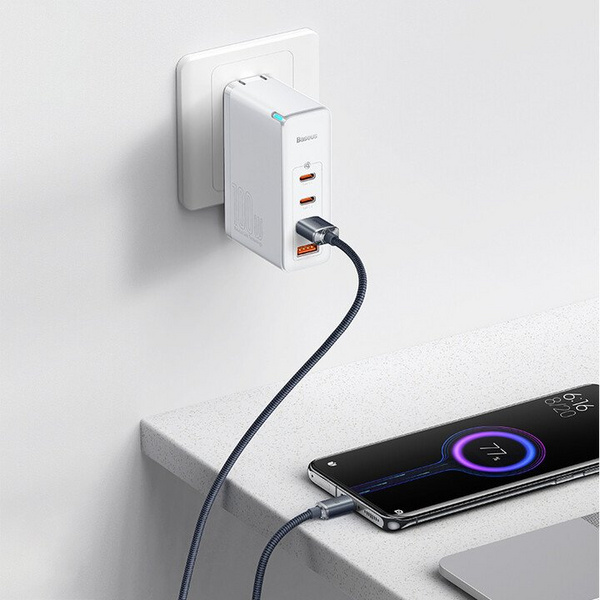 Kabllo karikimi / të dhënash Baseus Crystal Shine Series USB-A - USB-C, 100W, 2m, e zezë