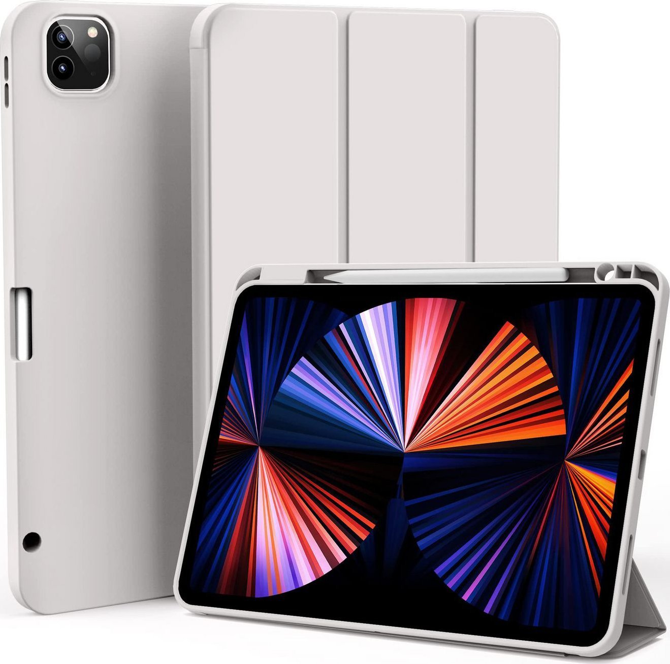 Mbulesë tablet eStuff MIAMI Pencil Case, për iPad Pro 12.9" 2021 2022, gri