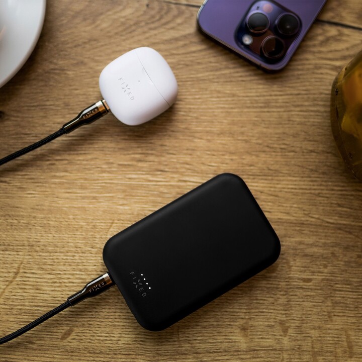 Kabllo për karikim dhe të dhëna FIXED USB-C - USB-C, USB 2.0, PD 100W, 0.5m, e zezë