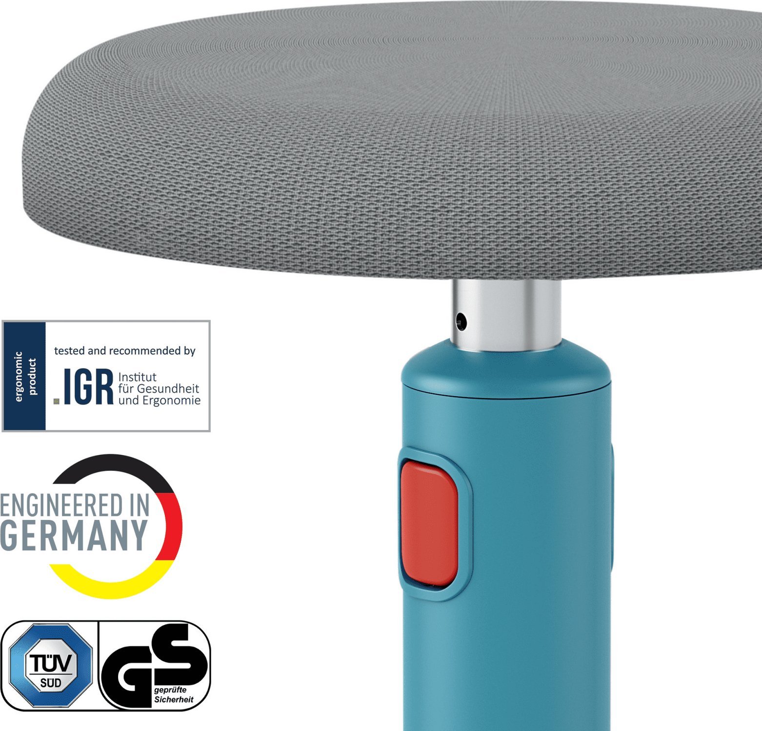 Stol zyre Leitz Ergo Cosy Sit Stand, ergonomik, i kaltër