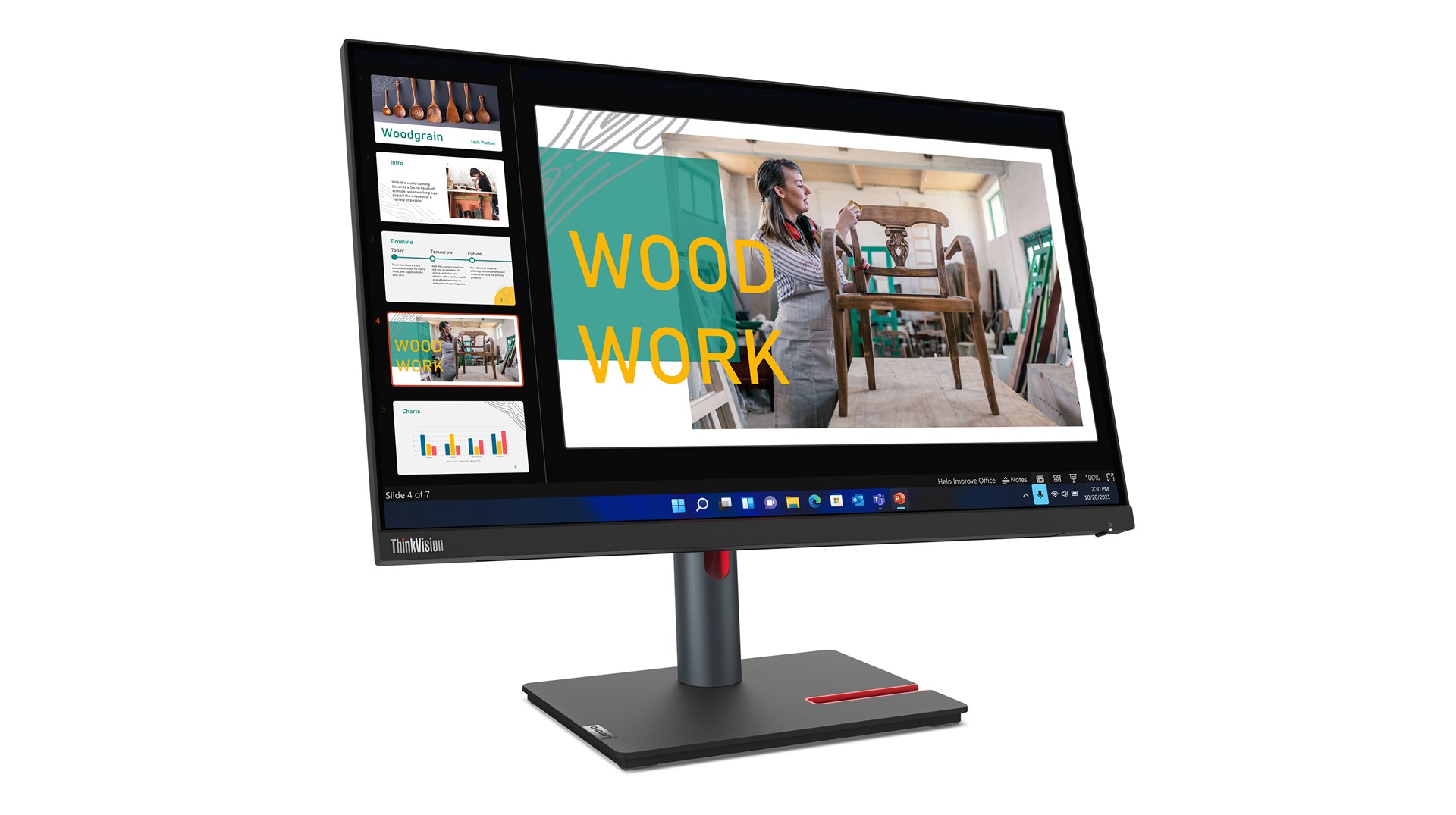 Monitor Lenovo ThinkVision P24q-30, 23.8", WQHD, IPS, i zi