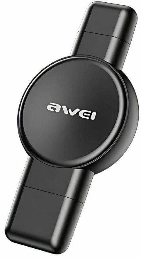 Магнетски полнач за паметен часовник Awei W26, за Apple и Samsung Watch, црн