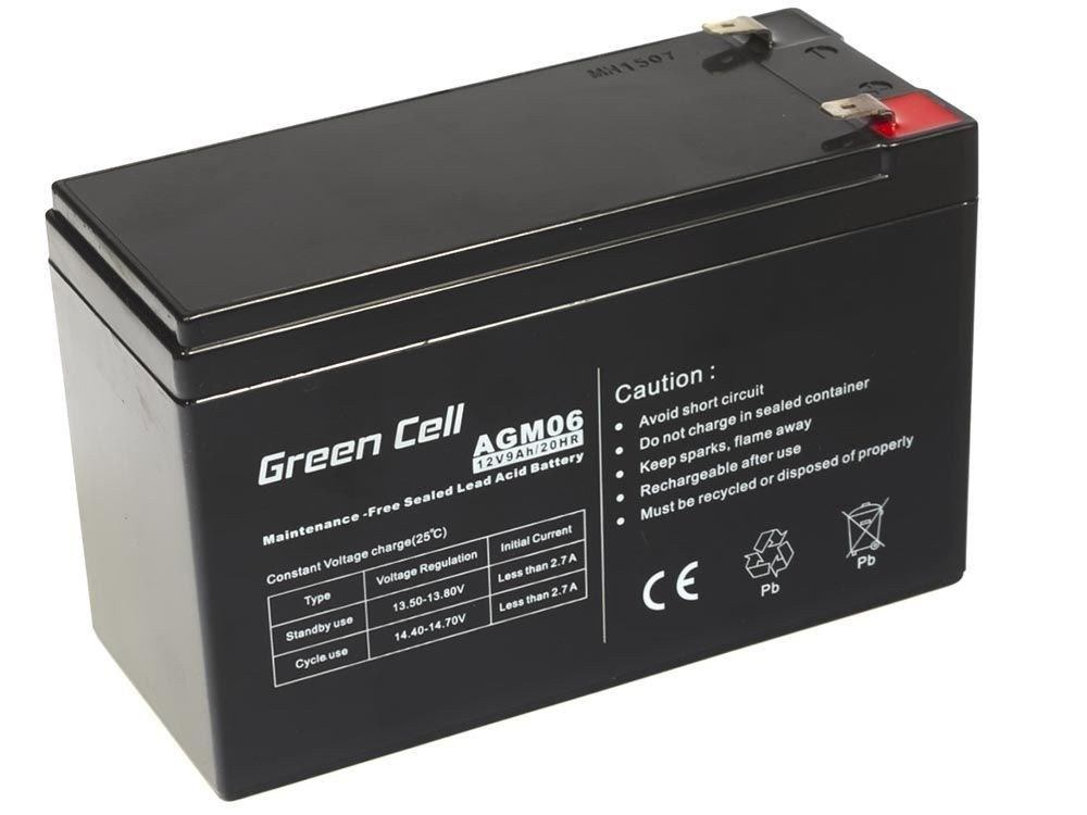 Bateri Green Cell AGM06 UPS, 12 V, 9 Ah