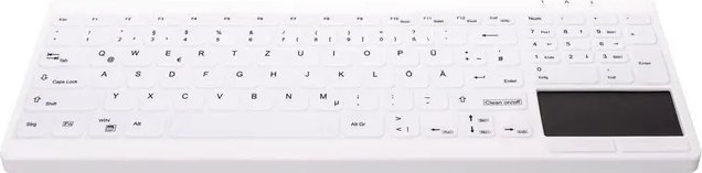 Tastierë Cherry Active Key MedicalKey AK-C7412F, kompakte, me touchpad, nordike, e bardhë