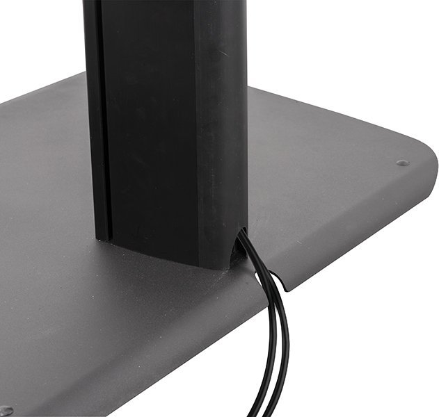 Stendë universale dy ekranëshe B-Tech System X, VESA 600x400, për digital signage, e zezë