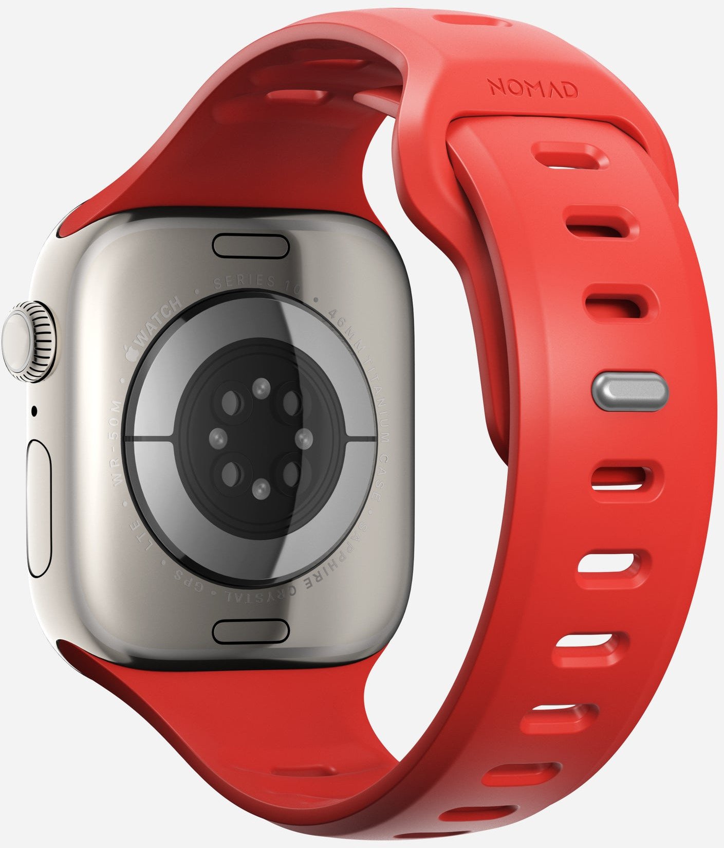 Rrip ore Nomad Tempo Band për Apple Watch 45mm 49mm, 20mm, material sintetik, rozë korale