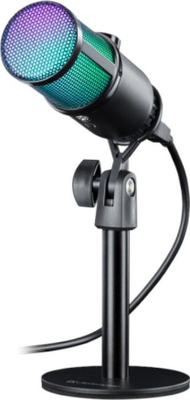 Mikrofon studio Defender GLOW GMC 400, USB, me LED, i zi