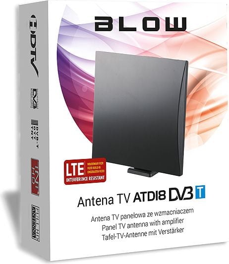 Antena e brendshme BLOW ATD18, DVB T, amplifikim aktiv, e zezë