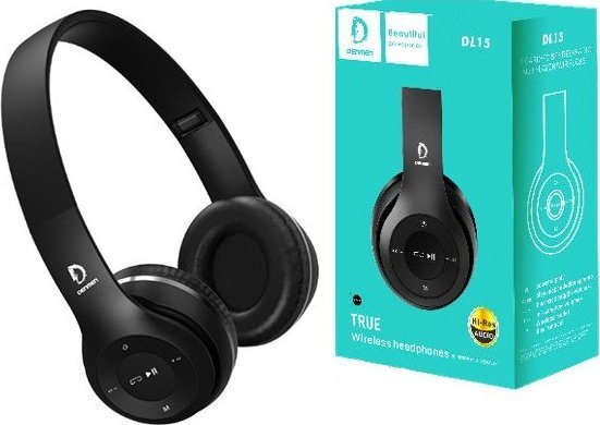 Bluetooth слушалки Denmen DL15, over ear, безжични, црни