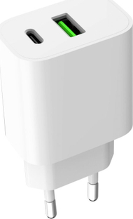 Karikues muri ART Power Adapter PD QC 4.0, 20W, 1x USB C, 1x USB A, i bardhë
