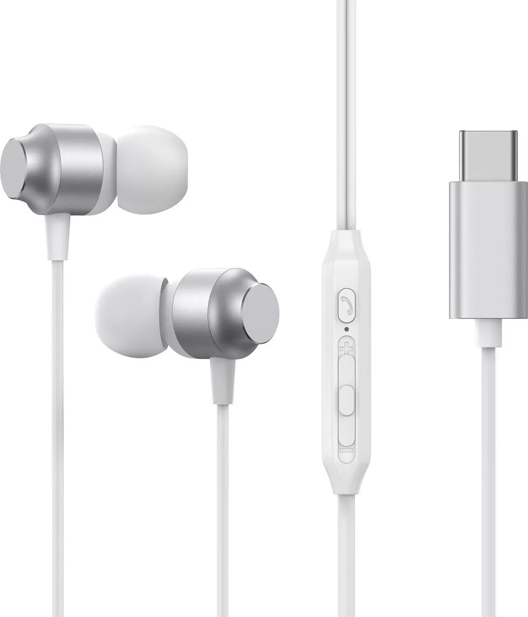 Kufje in ear Joyroom JR EC06, USB C, me mikrofon, argjendi