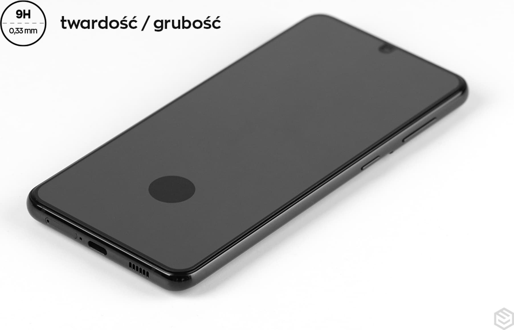 Mbrojtëse ekrani MS Diamond Glass Edge Lite për Honor X7 X7a Play 30 Plus, xham i temperuar 9H, i zi