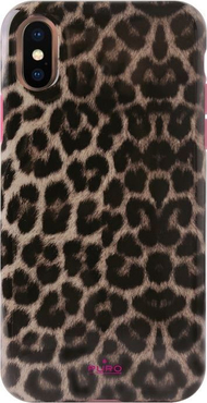 Mbrojtëse e pasme Puro Case Glam Leopard, për iPhone XS Max, e kaftë/ e zezë