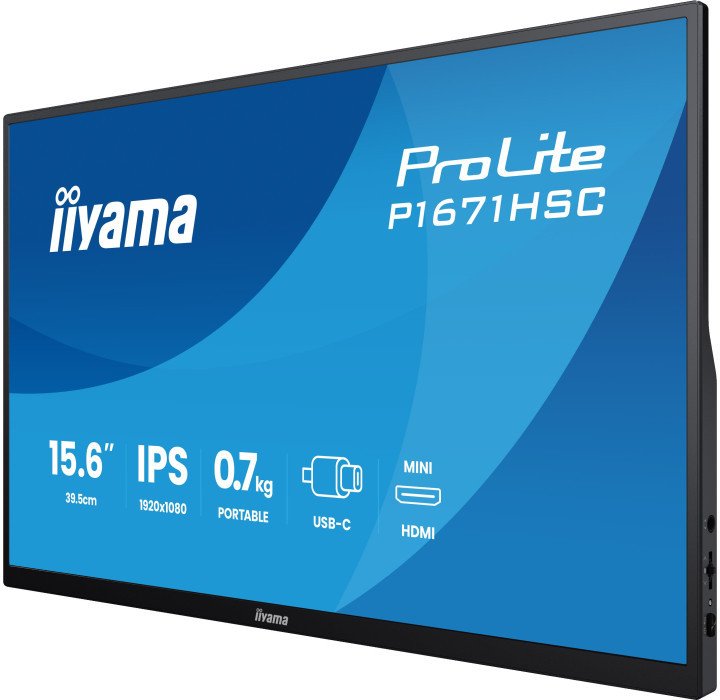Monitor portativ Iiyama ProLite P1671HSC B1, 15.6", Full HD, i zi