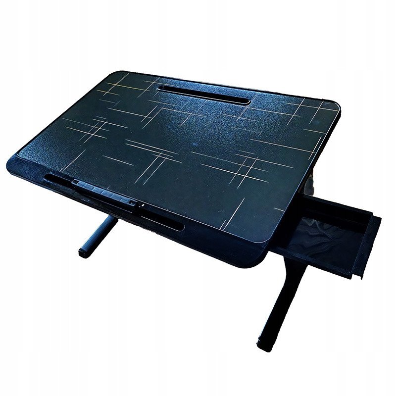 Маса за лаптоп Matrix, прилагодлива, 4 USB порти, вентилатор, црна