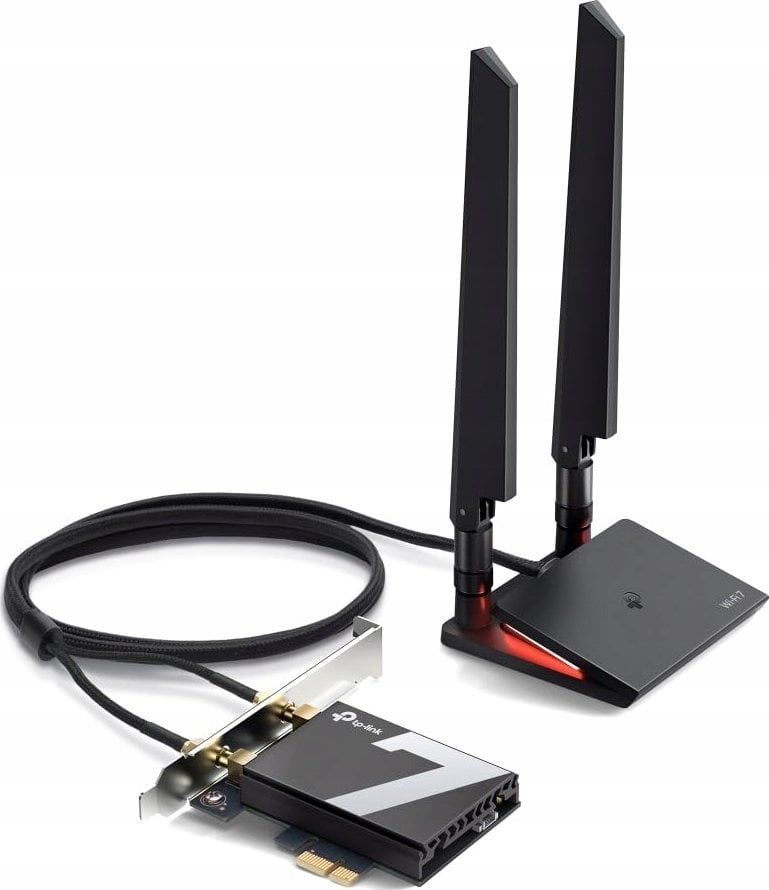 Адаптер Wi-Fi PCIe TP-Link Archer BE9300, Wi-Fi 7 трибенд, Блутут 5.4, црн