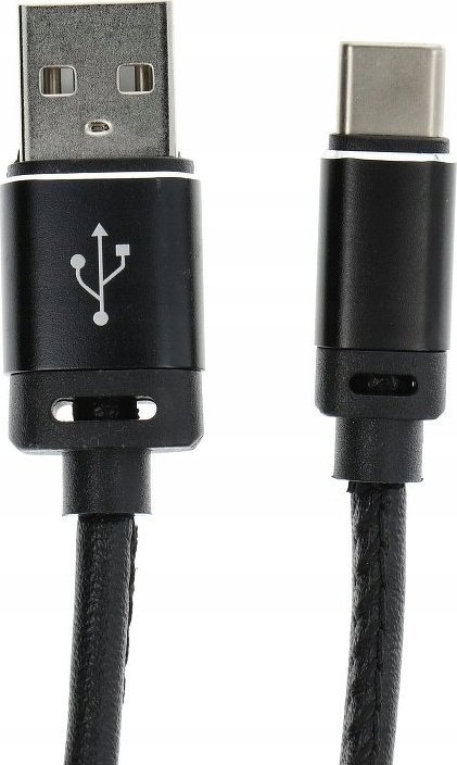 Kabllo USB Type C 2.0 C366, 1m, majë e zgjatur 8mm, e zezë