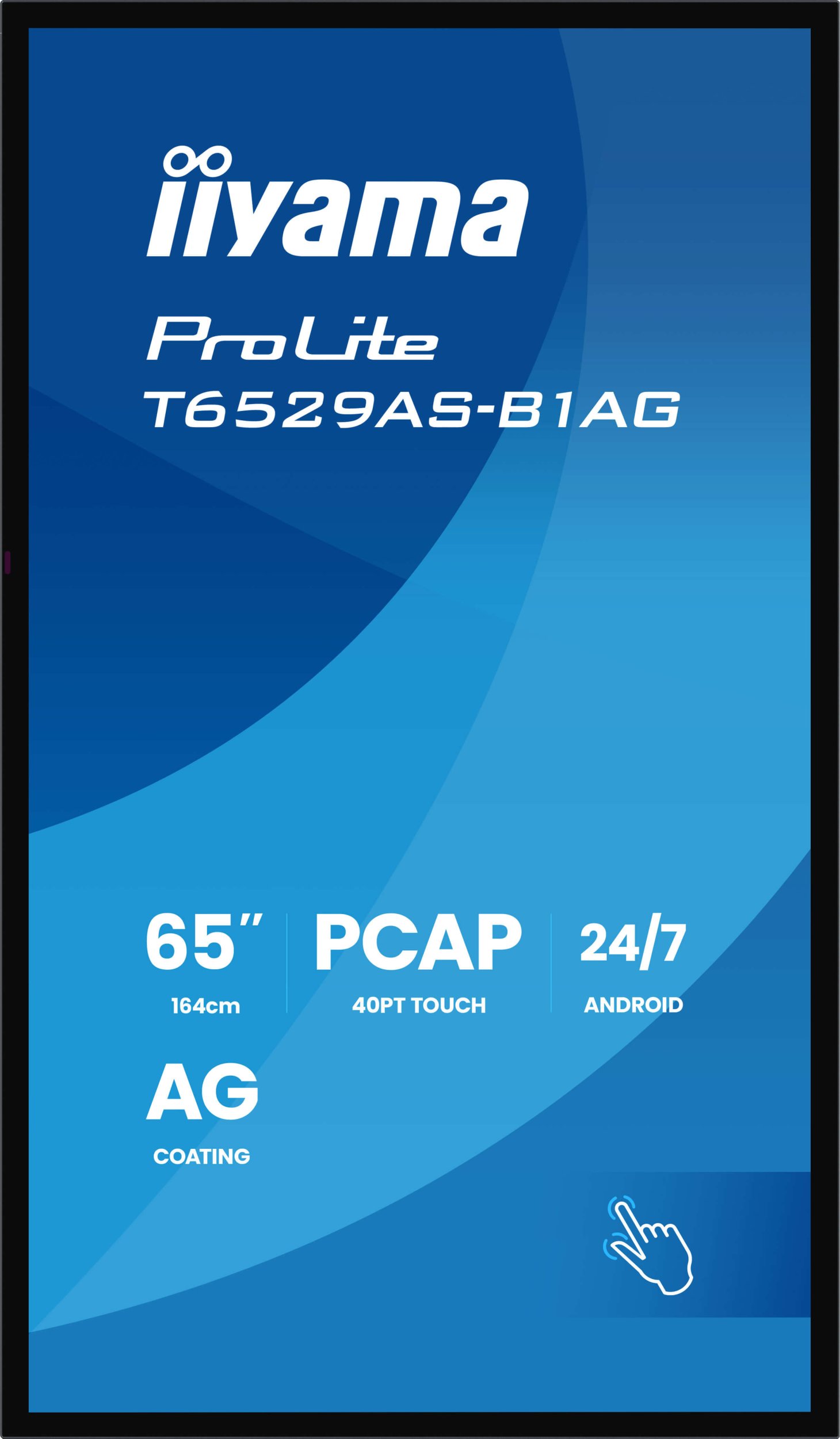 Интерактивен монитор Iiyama T6529AS-B1AG, 65\", 4K Ultra HD, на допир, црн