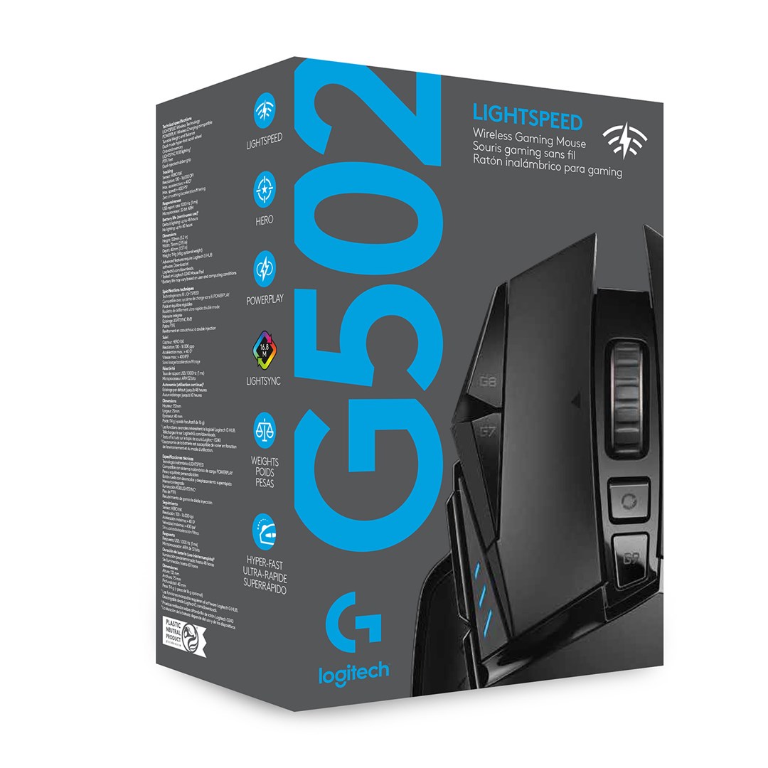 Maus Logitech G G502 LIGHTSPEED, wireless, i zi