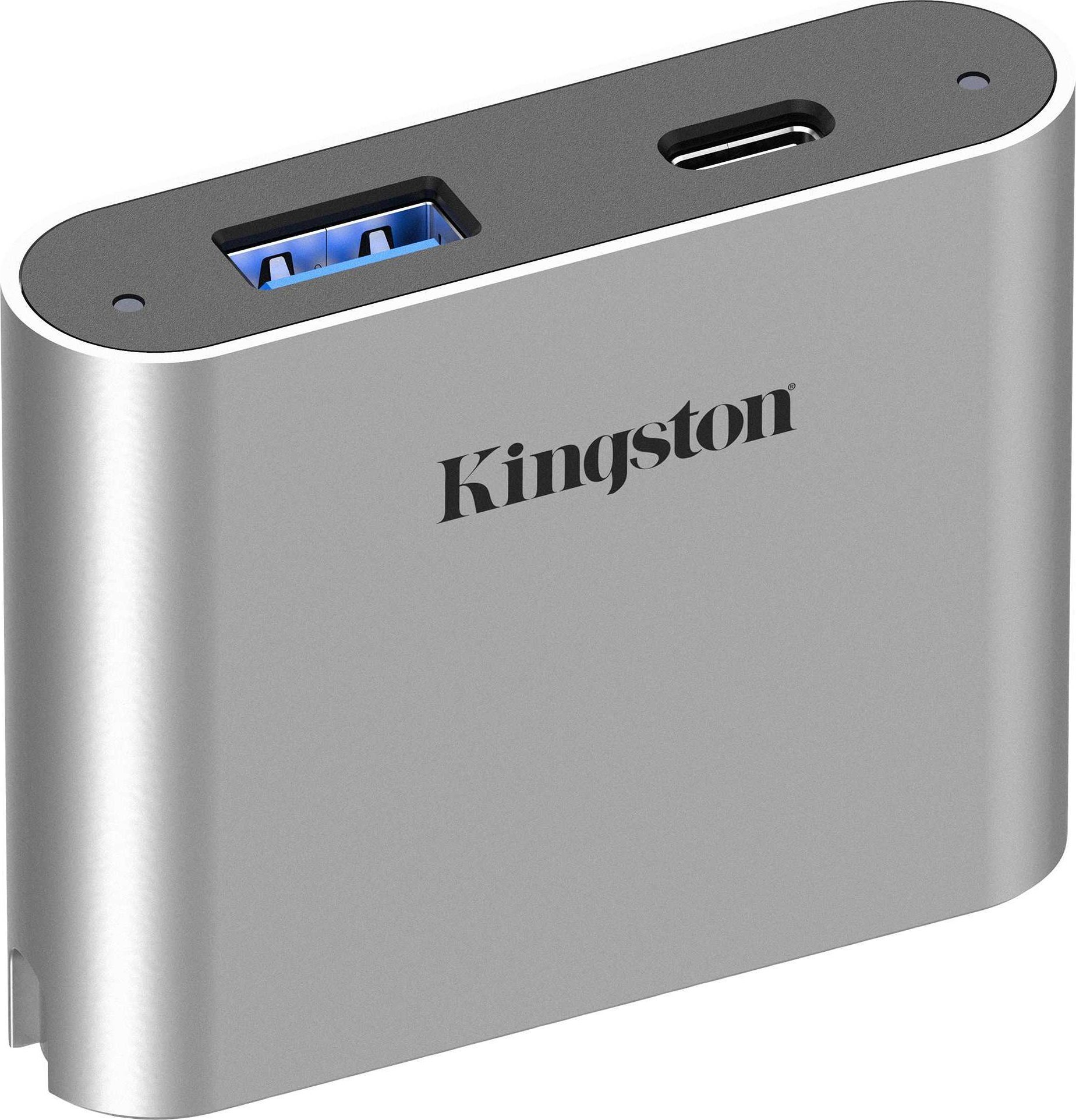 Mini hub Kingston Workflow 5G, USB 3.2 Gen 1, USB A dhe USB C, i zi