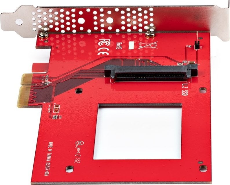 Kartelë adapteri StarTech.com U.3 në PCIe, PCIe 4.0 x4, për SSD 2.5" U.3 NVMe, e zezë