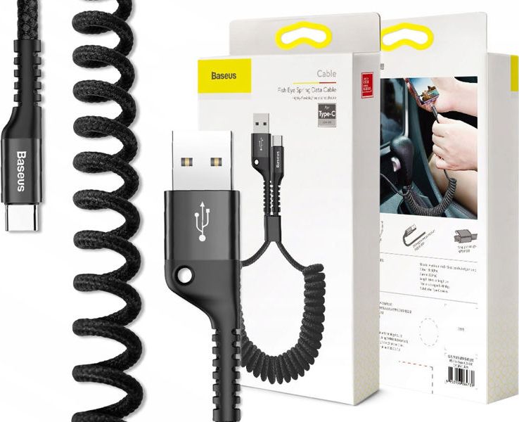 Kabllo USB Baseus (CATSR-01) USB-A - USB-C, 1m, e zezë